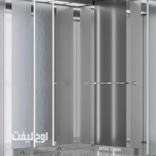 کابین آسانسور نقره ای