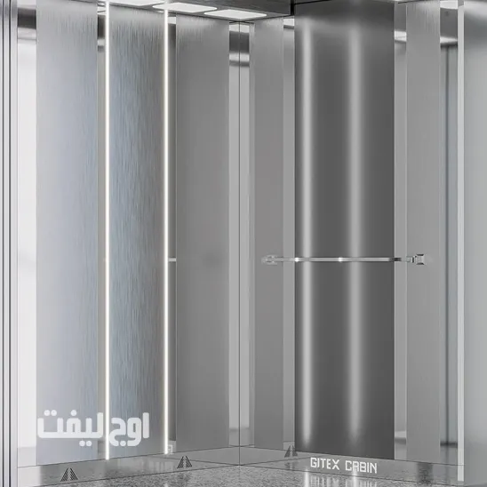 کابین آسانسور نقره ای